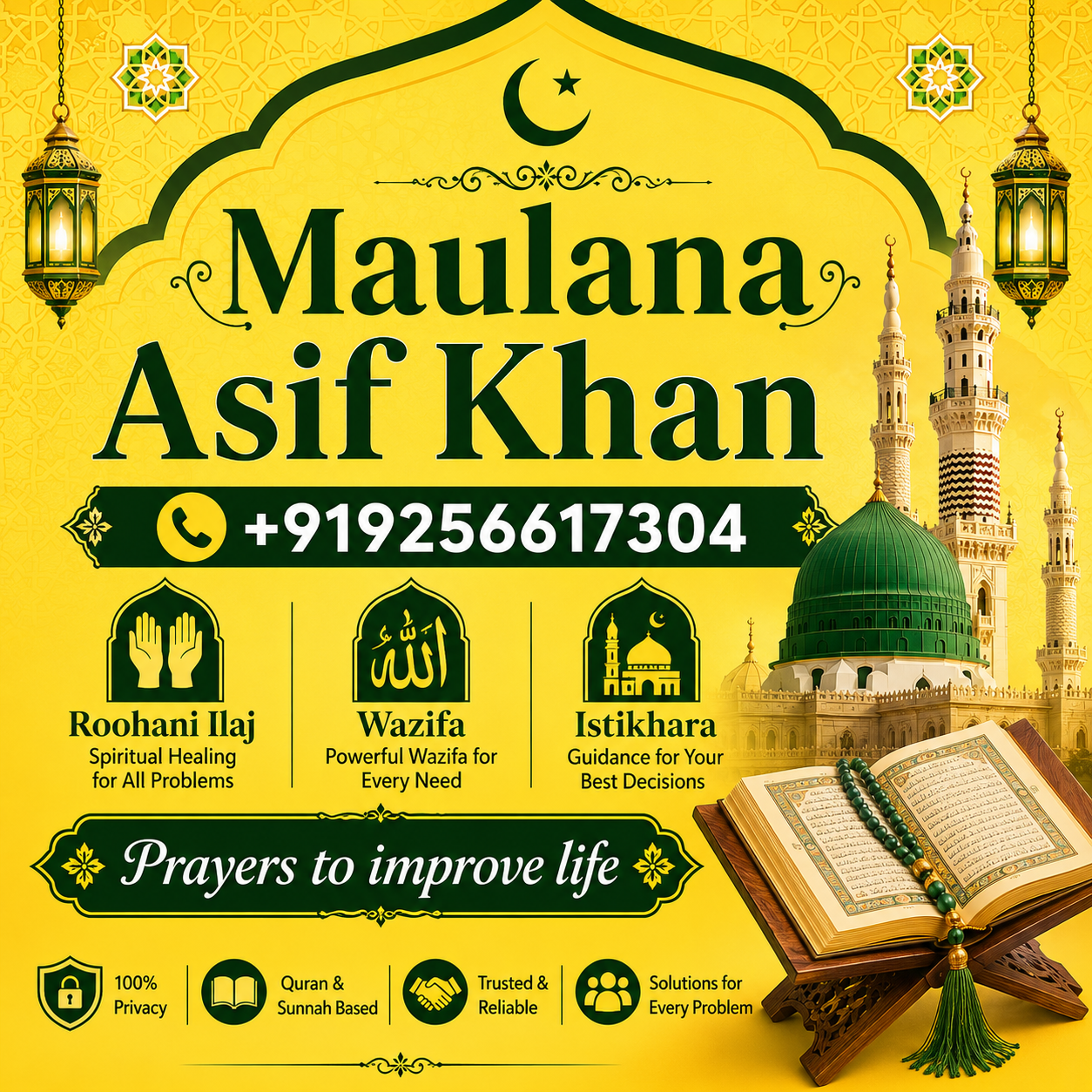 World Famous Maulana Asif Khan +91-9256617304